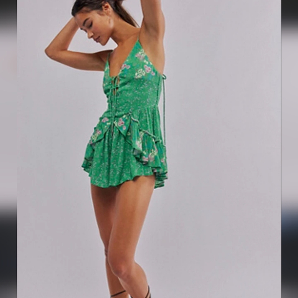 NWT Free People Brielle Printed Playsuit XS